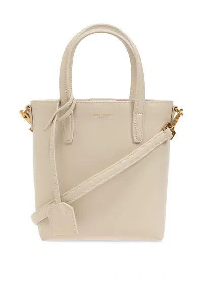 Saint Laurent Mini Toy Shopping Tote Bag In Yellow