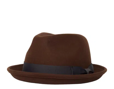 Goorin Bros Charlestowne Wool Pork Pie Fedora Hat Brown 100-0123-bro In Brown