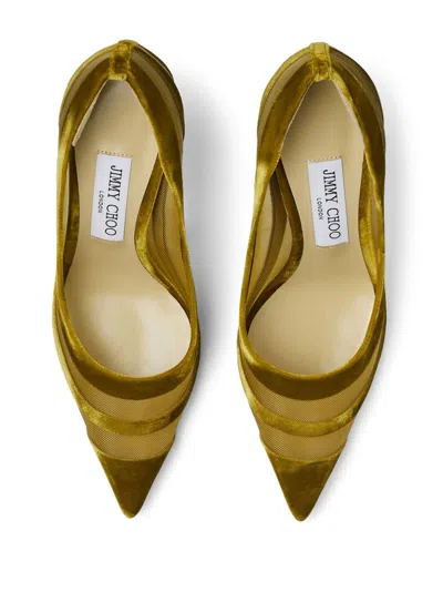 Jimmy Choo Love 85 Velvet-trimmed Pumps