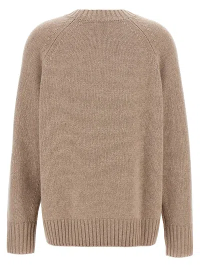 P.a.r.o.s.h Fine-knit Cashmere Sweatshirt In Beige
