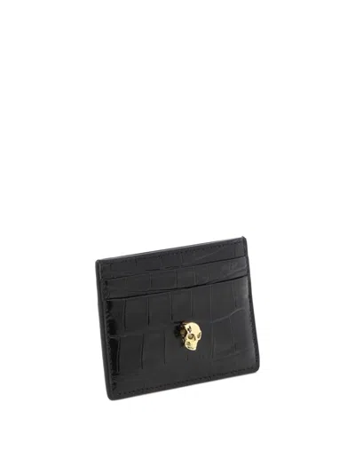 Shop Alexander Mcqueen "skull" Card Holder In Black