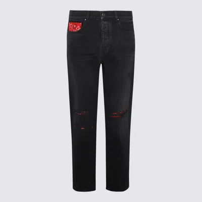 Shop Amiri Black Cotton Denim Jeans