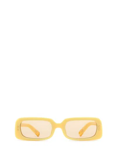 Jacquemus Pear Rectangular Frame Sunglasses In Pear Sorbet