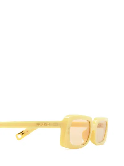 Jacquemus Pear Rectangular Frame Sunglasses In Pear Sorbet