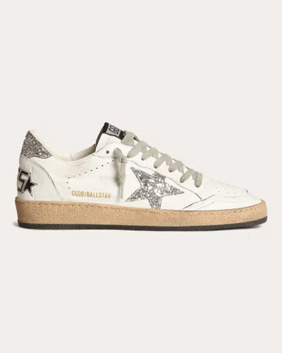 Golden Goose Multicolor Leather Ball Star Sneakers In White/silver