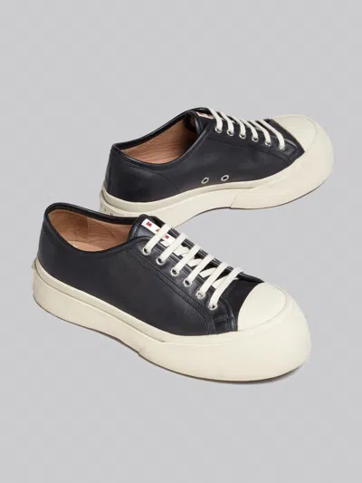 Shop Marni Men's Black Nappa Leather Pablo Sneaker In 00n99 Black