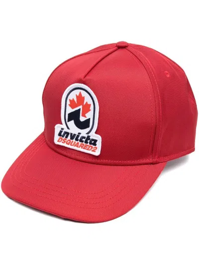 Dsquared2 Logo-patch Baseball Cap In Red