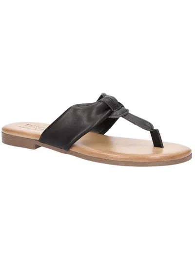 Tuscany By Easy Street® Womens Knot Front Cushioned Footbed Thong Sandals In Black