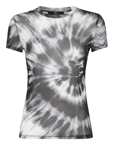 Philipp Plein T-shirt Round Neck Ss Stretch Tulle Tie Dye In Multi
