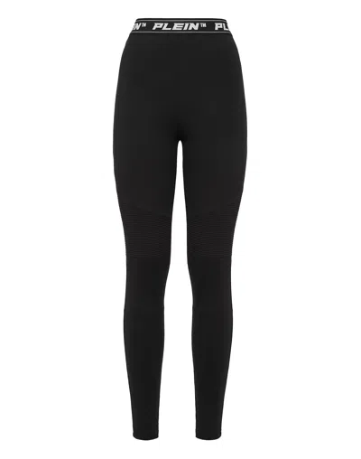 Philipp Plein Denim Super High Waist Legging In Black