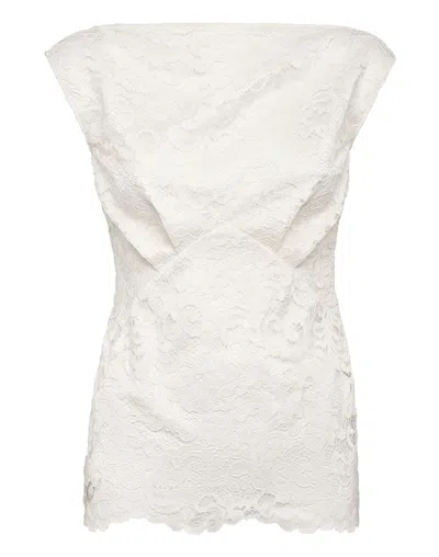 Philipp Plein Ss Top Lace In White