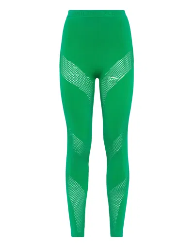 Philipp Plein Perforated-panelled Seamless Leggings In Green