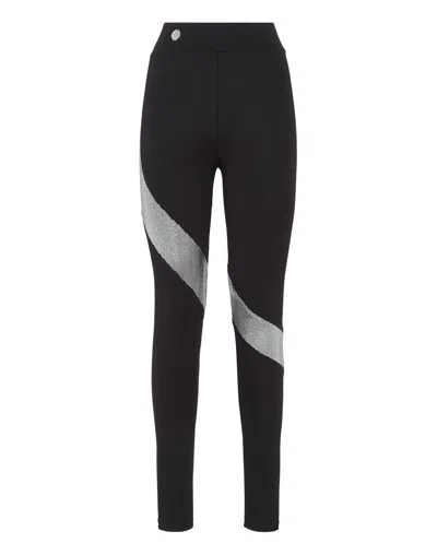 PHILIPP PLEIN HIGH WAIST LEGGINGS CRYSTAL 