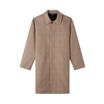 Apc Mac Phil Rallonge Coat In Beige