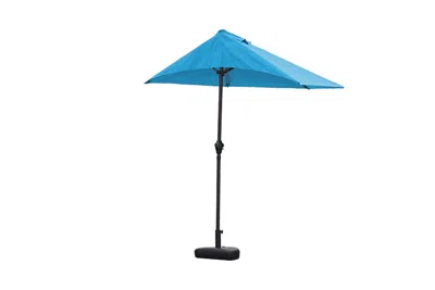 Homezia 9" Aqua Outdoor Side Wall Umbrella