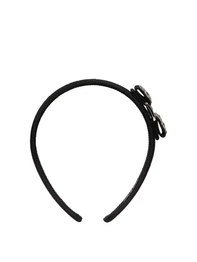 Shop Ferragamo Vara Crystals Hair Accessories In Black