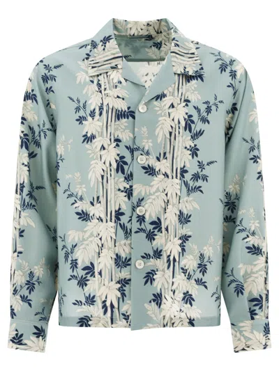 Bode Bamboo Forest Shirts Light Blue In Light Blue