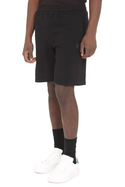 Shop Golden Goose Cotton Bermuda Shorts In Black