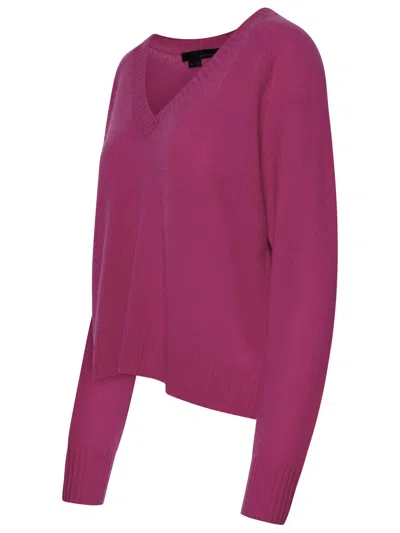 Shop 360cashmere 360 Cashmere 'erin' Fuchsia Cashmere Sweater