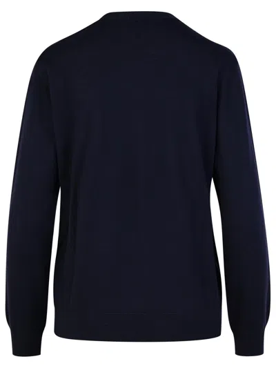 Shop Apc A.p.c. 'philo' Navy Wool Sweater