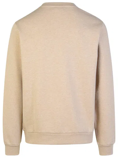 Shop Apc A.p.c. 'rue Madame' Beige Cotton Sweatshirt