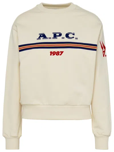 Shop Apc A.p.c. Beige Cotton Maxine Sweatshirt