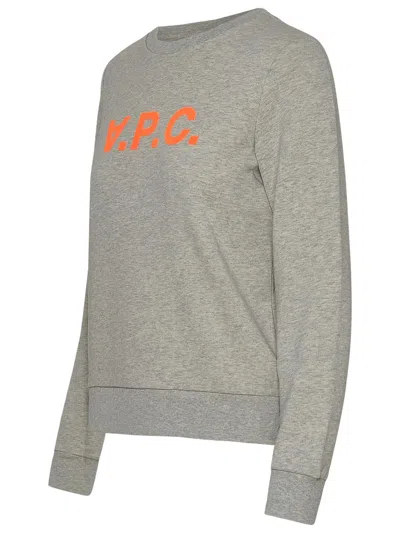 Shop Apc A.p.c. Gray Cotton Vpc Sweatshirt