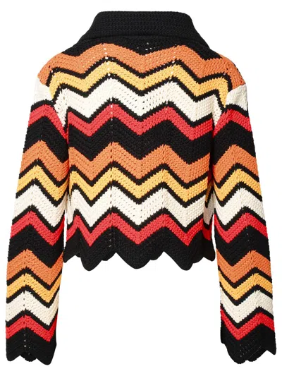 Alanui Kaleidoscopic Chevron Knitted Jacket