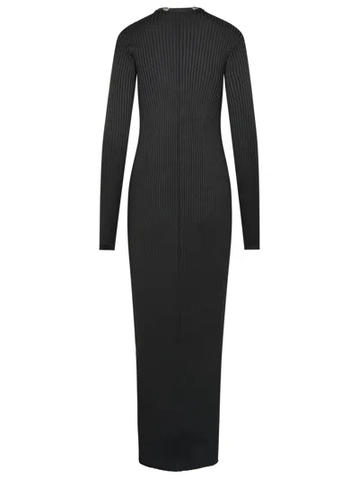 Attico Black Viscose Long Cardigan