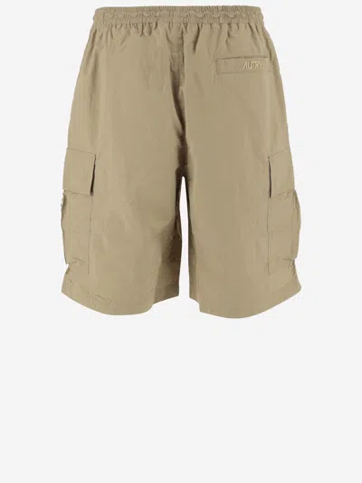 Shop Autry Nylon Cargo Short Pants With Logo