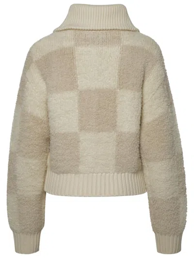 Shop Casablanca Ivory Wool Blend Sweater