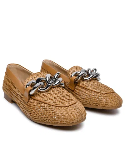 Shop Casadei 'hanoi' Natural Vegan Lear Loafers