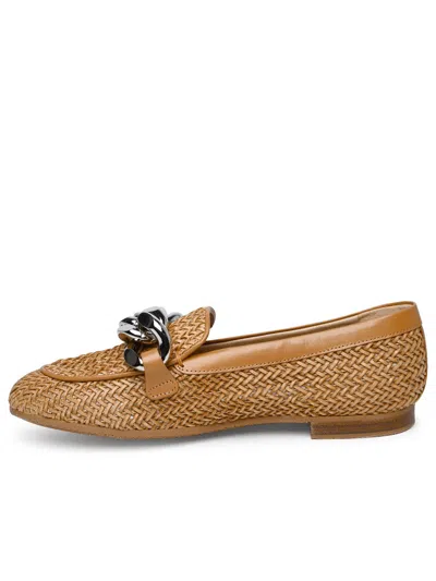 Shop Casadei 'hanoi' Natural Vegan Lear Loafers