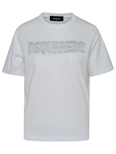 Shop Dsquared2 White Cotton T Shirt