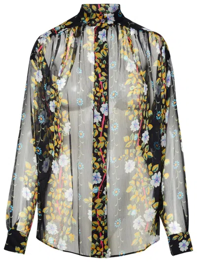 Shop Etro Black Silk Shirt