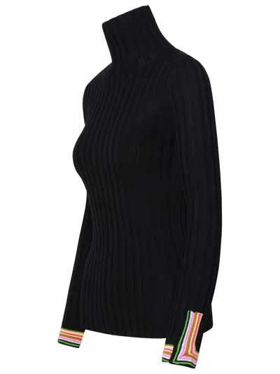 Shop Etro Black Wool Turtleneck Sweater