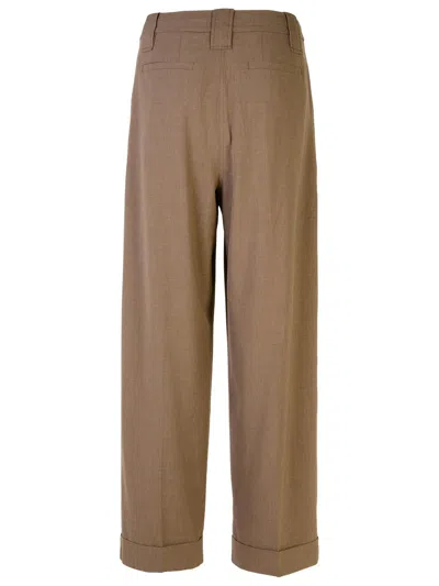 Ganni Shiitake Viscose Blend Pants