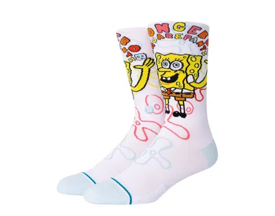 Stance X Sponge Bob Imagination Bob White/yellow Crew Socks A545a21bob-wht In White