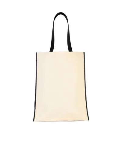 Jil Sander Beige Canvas Shopping Bag