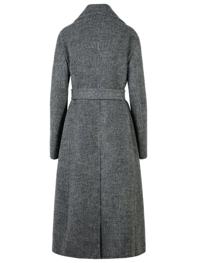 Jil Sander Long Grey Coat With Belt