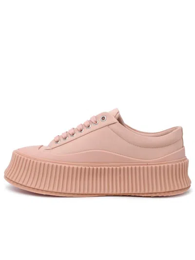 Jil Sander Pink Canvas Sneakers