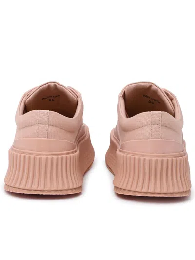 Jil Sander Pink Canvas Sneakers