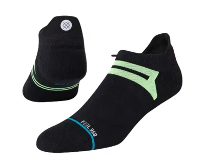 Stance Yield Tab Black/volt Running Socks A248d21yie-blk In Black
