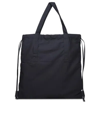 Shop Moncler Black Cotton Blend Tote Bag