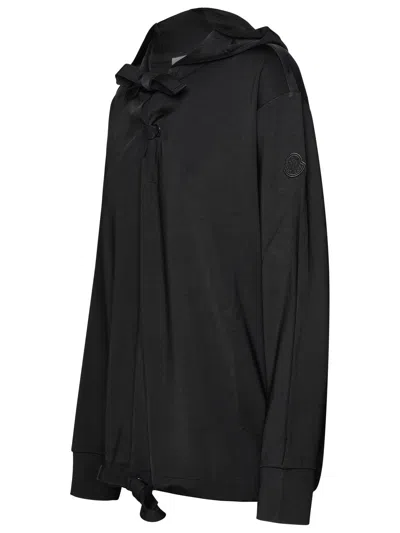 Moncler Drawstring Hoodie Ribbed Cuffs