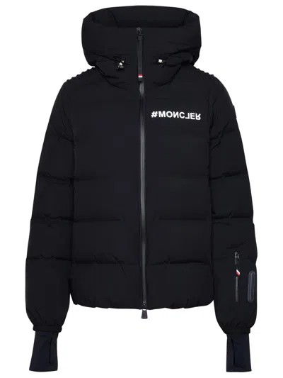 Shop Moncler Grenoble Suisses Black Nylon Down Jacket