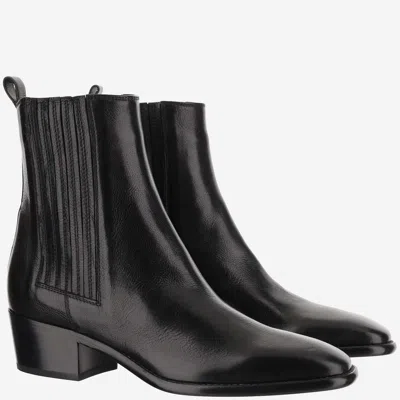Sartore Glossy Leather Ankle Boots
