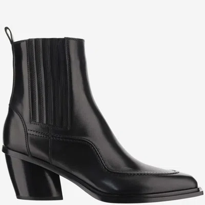 Sartore Glossy Leather Ankle Boots