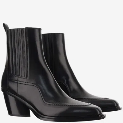 Sartore Glossy Leather Ankle Boots