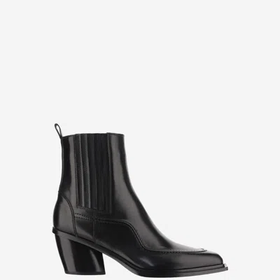 Sartore Glossy Leather Ankle Boots